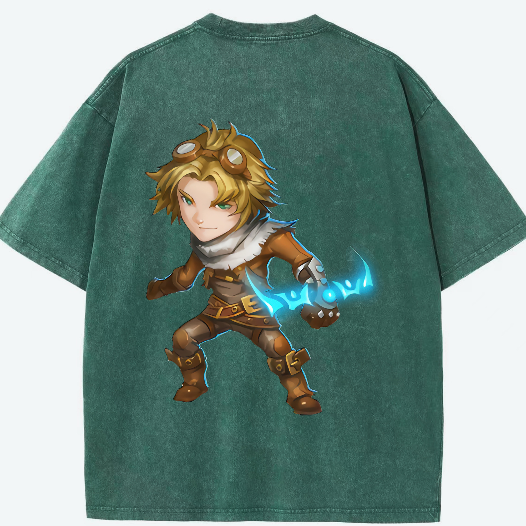 リーグ・オブ・レジェンド League of Legends LOL 綿100% ヴィンテージ風 半袖Tシャツ（背面プリント）